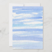 水彩画の帆船を使った海事をテーマにしたウェディング招待状 案内状 (裏面)