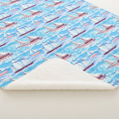 水彩画の帆船パターン シェルパブランケット (3/4)