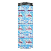 水彩画の帆船パターン タンブラー (裏面)