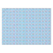 水彩画の帆船パターン テーブルクロス (正面(横))