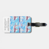水彩画の帆船パターン ラゲッジタグ (裏面横)