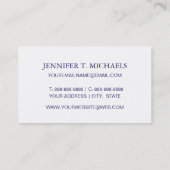 水彩画の帆船パターン 名刺 (裏面)