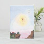 水彩画の幻想的な世界は素晴らしいおとぎ話 招待状 (スタンド正面)