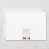 水彩画の幻想的な世界は素晴らしいおとぎ話 招待状 (裏面)