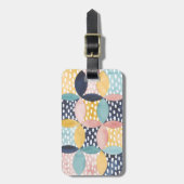 水彩画の幾何学的な円 ラゲッジタグ (正面縦)