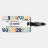 水彩画の幾何学的な円 ラゲッジタグ (裏面横)