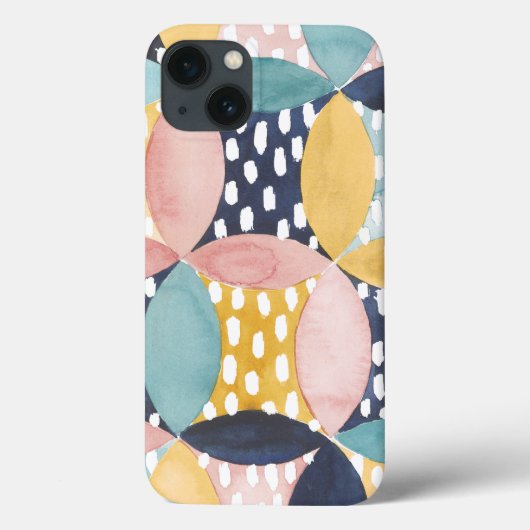 水彩画の幾何学的な円 Case-Mate iPhoneケース (裏面)