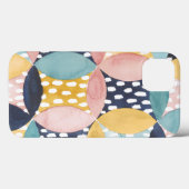 水彩画の幾何学的な円 Case-Mate iPhoneケース (裏面 (横))