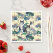 水彩画の庭の猫たち スタンダードランチョンナプキン (インサイチュ)