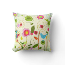 水彩画の庭の花