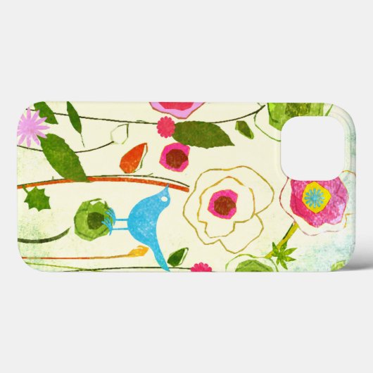 水彩画の庭の花 Case-Mate iPhoneケース (裏面 (横))