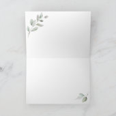 水彩画の庭園の結婚式 サンキューカード (内部)