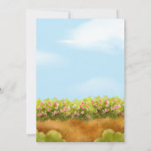 水彩画の庭師のイラスト 招待状 (裏面)