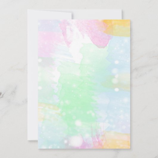 水彩画の性は招待状を明らかにします 招待状 (裏面)