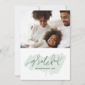 水彩画の感謝した休日の写真カード-フロスト シーズンカード (正面)