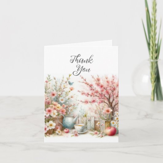 水彩画の感謝カード サンキューカード (正面)