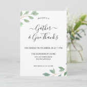 水彩画の感謝祭の食事 招待状 (スタンド正面)