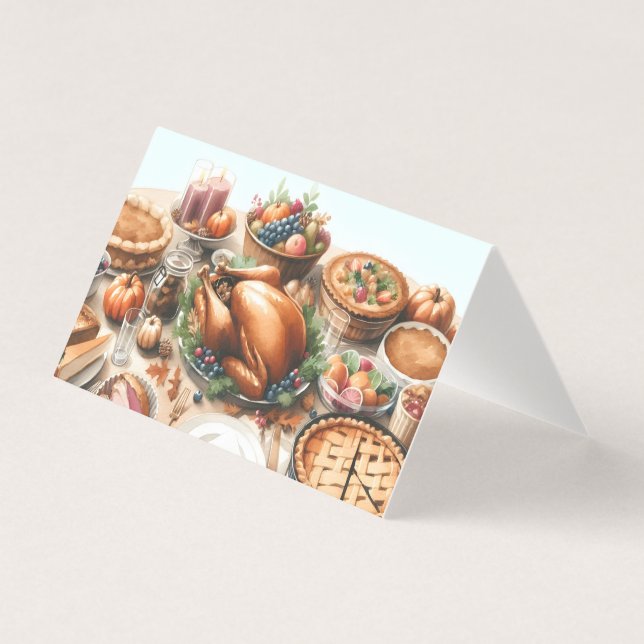 水彩画の感謝祭イラスト (正面)
