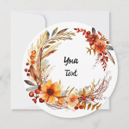 水彩画の感謝祭フレーム シーズンカード