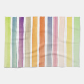 水彩画の手塗りのブラシの打撃、旗 キッチンタオル (横)