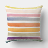 水彩画の手塗りのブラシの打撃、旗 クッション (裏面)