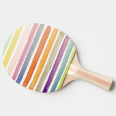 水彩画の手塗りのブラシの打撃、旗 卓球ラケット (横)