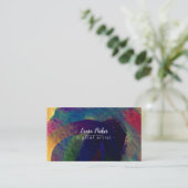 水彩画の抽象的でエレガントな（ばちゃばちゃ）跳ねるの打撃の芸術 名刺 (スタンド正面)