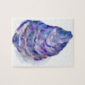 水彩画の抽象的なカキ貝 ジグソーパズル (横)