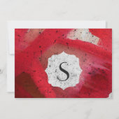 水彩画の抽象的なバラのコンクリート 招待状 (裏面)