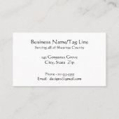 水彩画の抽象的な景色の芸術の木の森林 名刺 (裏面)