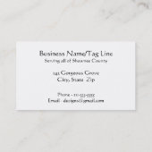 水彩画の抽象的な景色の芸術の木の森林 名刺 (裏面)