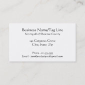 水彩画の抽象的な景色の芸術の木の森林 名刺 (裏面)