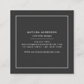 水彩画の抽象芸術の色彩の鮮やかなモダン スクエア名刺 (裏面)