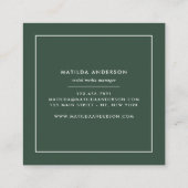 水彩画の抽象芸術の色彩の鮮やかなモダン スクエア名刺 (裏面)