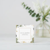 水彩画の抽象芸術の色彩の鮮やかなモダン スクエア名刺 (スタンド正面)