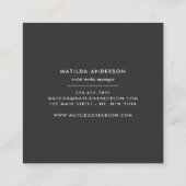 水彩画の抽象芸術の色彩の鮮やかなモダン スクエア名刺 (裏面)