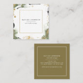 水彩画の抽象芸術の色彩の鮮やかなモダン スクエア名刺 (正面/裏面)