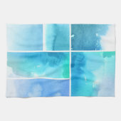 水彩画の抽象芸術手塗りの2のセット キッチンタオル (横)