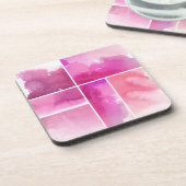 水彩画の抽象芸術手塗りの3のセット コースター (左側)