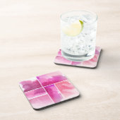 水彩画の抽象芸術手塗りの3のセット コースター (右側)