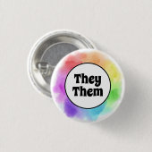 水彩画の文字だ 缶バッジ (正面&裏面)