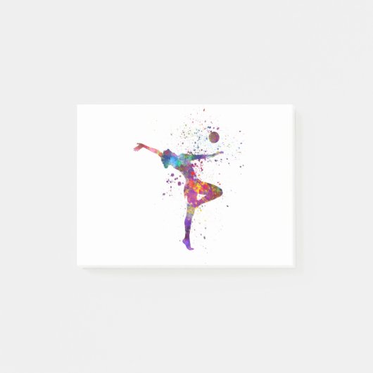 水彩画の新体操 ポストイット (正面)