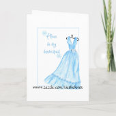 水彩画の新婦付添人 招待状 (裏面)