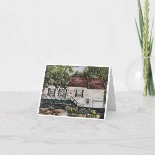 水彩画の新築祝いカード サンキューカード (正面)