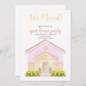 水彩画の新築祝いパーティー招待状 招待状 (正面/裏面)