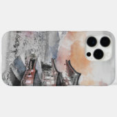 水彩画の日本のお寺と富士山 Case-Mate iPhoneケース (裏面 (横))