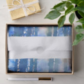 水彩画の日没の森林Decoupageの混合メディア 薄葉紙 (ギフト)