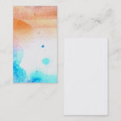 水彩画の日没の霊気の芸術のペンキの名刺 名刺 (正面/裏面)