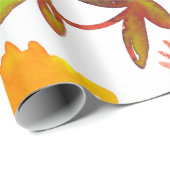 水彩画の春の無光沢の包装紙 ラッピングペーパー (ロールコーナー)