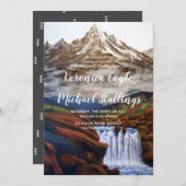 水彩画の景色のモンタナの結婚式招待状 招待状 (正面/裏面)